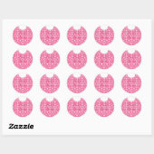Chic roze vrijgezellenfeest sticker (Vel)