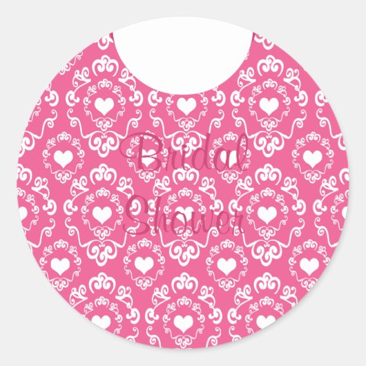 Chic roze vrijgezellenfeest sticker (Voorkant)