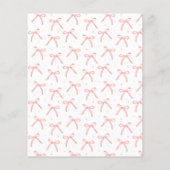 Chic Roze Waterverf Bow Girl Budget Baby shower (Achterkant)