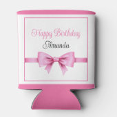 Chic Roze Waterverf Bow Sweet 16 Verjaardag Blikjeskoeler (Achterkant)