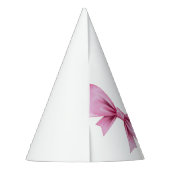 Chic Roze Waterverf Bow Sweet 16 Verjaardag Feesthoedjes (Achterkant)