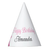 Chic Roze Waterverf Bow Sweet 16 Verjaardag Feesthoedjes (Voorkant)