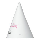 Chic Roze Waterverf Bow Sweet 16 Verjaardag Feesthoedjes (Rechts)