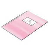 Chic Roze Waterverf Wash Modern Notitieboek (Linkerzijde)