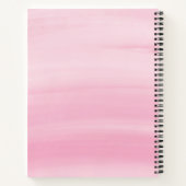 Chic Roze Waterverf Wash Modern Notitieboek (Achterkant)