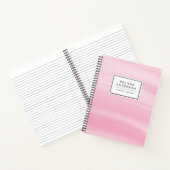 Chic Roze Waterverf Wash Modern Notitieboek (Binnen)