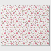 Chic Roze Westerne Cowgirl Laarzen, Petten & Bogen Cadeaupapier (Vlak)