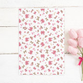 Chic Roze Westerne Cowgirl Laarzen, Petten & Bogen Inpakpapier Vel