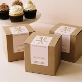 Chic Roze Whisk Lepel Dank Je Bakkerij Doos Sticke Etiket