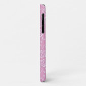 Chic roze White roze patroon Case-Mate iPhone Case (Achterkant/links)
