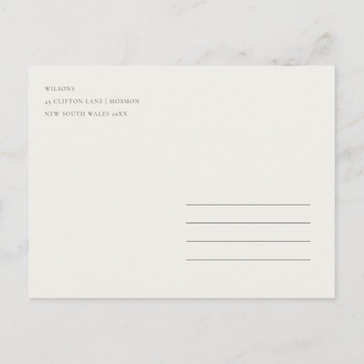 Chic roze Wildflower Monogram Crest sparen de datu Aankondigingskaart (Achterkant)