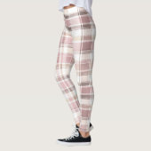 Chic Roze Witte Crème Plakken Strepen Leggings (Links)