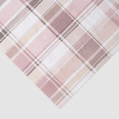 Chic Roze Witte Crème Plakken Stripes Kerstmis Tissuepapier (Detail)