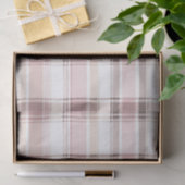 Chic Roze Witte Crème Plakken Stripes Kerstmis Tissuepapier (Geschenk)