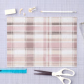Chic Roze Witte Crème Plakken Stripes Kerstmis Tissuepapier (Craft)