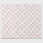 Chic Roze Witte Pleinen Verjaardag Cadeaupapier (Vlak)
