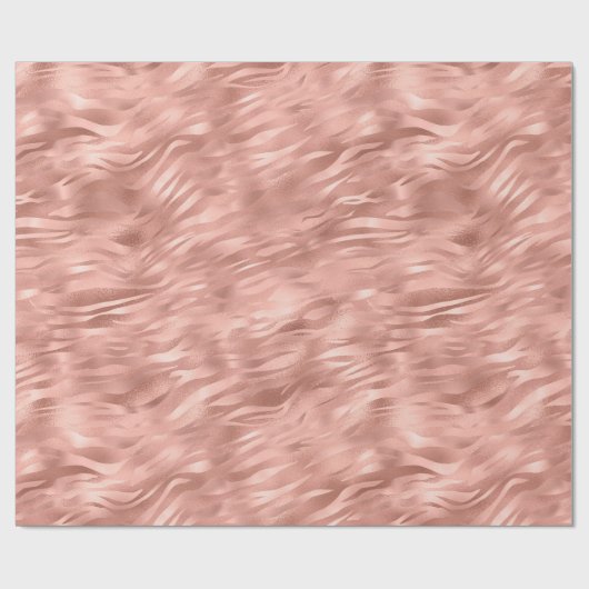 Chic roze Zebra Stripes Cadeaupapier (Vlak)