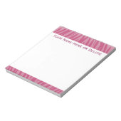 Chic roze Zebra Stripes Notitieblok (Linkerzijde)