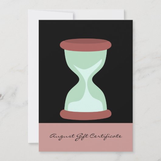 Chic Roze Zwart Augustus Cadeaubon (Voorkant)