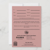 Chic Roze Zwart Augustus Cadeaubon (Achterkant)