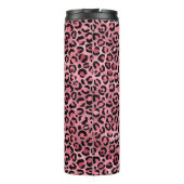 Chic Roze & Zwart Leopard Bachelorette Tumbler Thermosbeker (Achterkant)