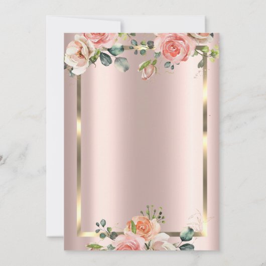 Chic Rozen Diamonds Confetti Retirement Kaart (Achterkant)