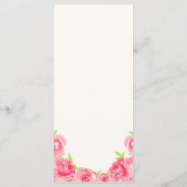 Chic Rozen Floral Derby Day Party Menu (Achterkant)