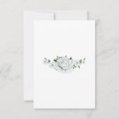 Chic Rozen & Silver Border Floral Wedding RSVP Kaartje (Achterkant)
