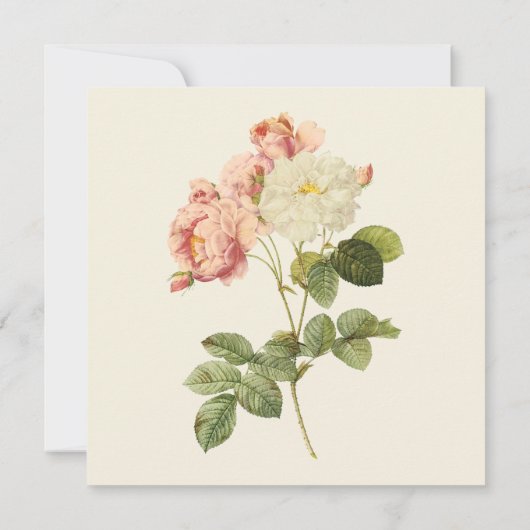 Chic  Rozen Wedding Uitnodiging (Achterkant)