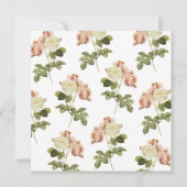 Chic  Rozen Wedding Uitnodiging (Achterkant)