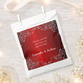 Chic Ruby Red 40th Wedding Jubileum Dank u Bedankzakje