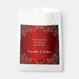 Chic Ruby Red 40th Wedding Jubileum Dank u Bedankzakje