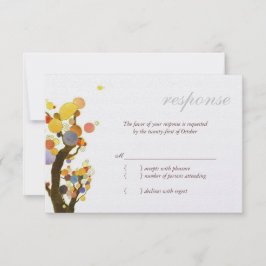 Chic Rural Trees Outdoor Wedding RSVP Kaartje
