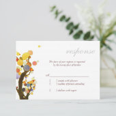Chic Rural Trees Outdoor Wedding RSVP Kaartje (Staand voorkant)