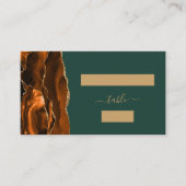 Chic Rust Gold Agaat Green Wedding Escort Plaatskaartje (Voorkant)