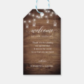 Chic Rustic Barn Wood Weddenschap Welkom Cadeaulabel (Voorkant)