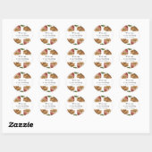 Chic Rustic Bloemen Huwelijk Welkom Ronde Sticker (Vel)