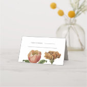 Chic Rustic Bloemen Trouwtafel Plaatskaartje (Voorkant)
