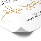 Chic Rustic blush roze floral gold oh, snap-sign Poster (Hoek)