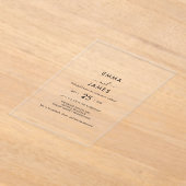 Chic Rustic Boho Acryl Huwelijksuitnodiging Acryl Uitnodigingen (Laagn)