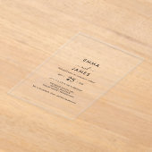 Chic Rustic Boho Acryl Huwelijksuitnodiging Uitnodigingen (Laagn)