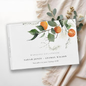 Chic Rustic Boho Oranje Blossom Botanical Wedding Gastenboek
