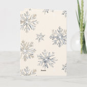 Chic Rustic Christmas Cream Herten Sneeuwvlokken Kaart (Achterkant)