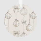 Chic Rustic Christmas Cream Ornamenten (achterkant)