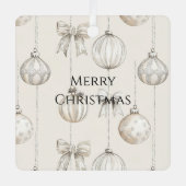 Chic Rustic Christmas Cream Ornamenten (Voorkant)