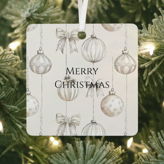 Chic Rustic Christmas Cream Ornamenten (Insitu)