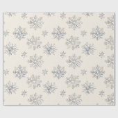 Chic Rustic Christmas Cream Snowflakes Cadeaupapier (Vlak)