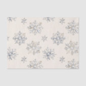 Chic Rustic Christmas Cream Snowflakes Tissuepapier (Voorkant)