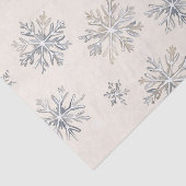Chic Rustic Christmas Cream Snowflakes Tissuepapier (Detail)