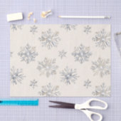 Chic Rustic Christmas Cream Snowflakes Tissuepapier (Craft)